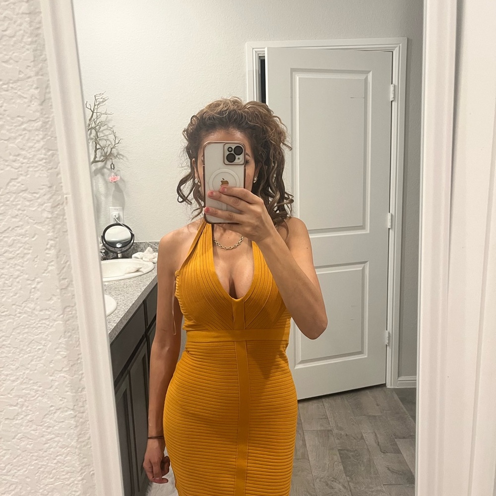 Mustard small dress